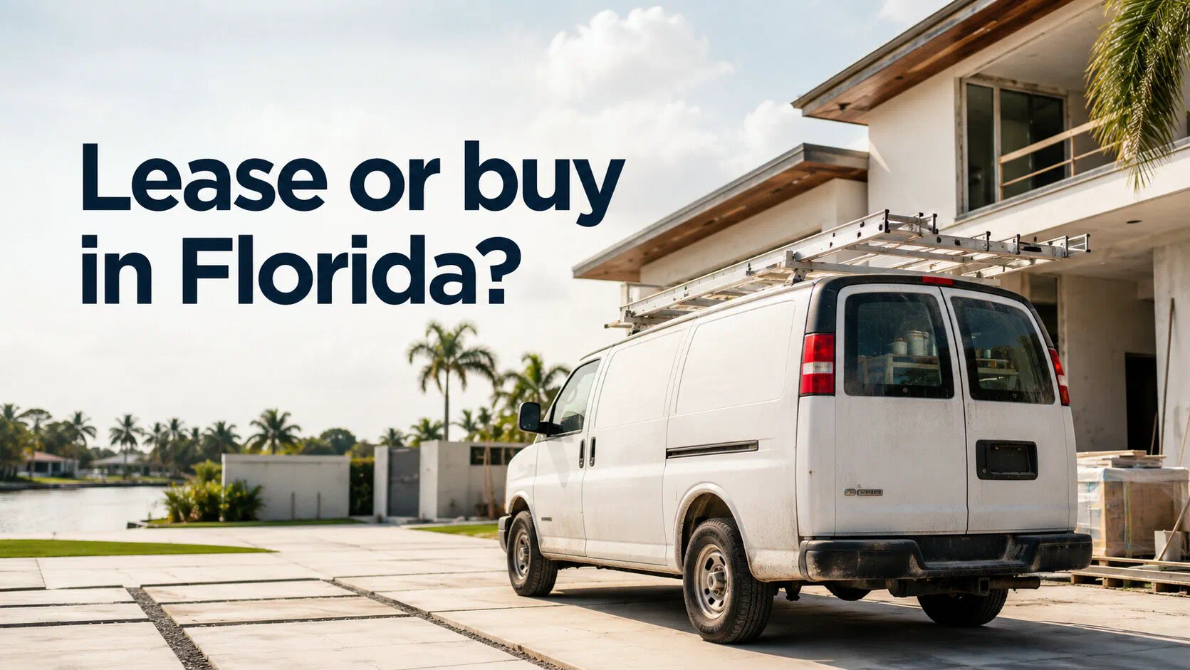 Contractor loading a work van in Florida