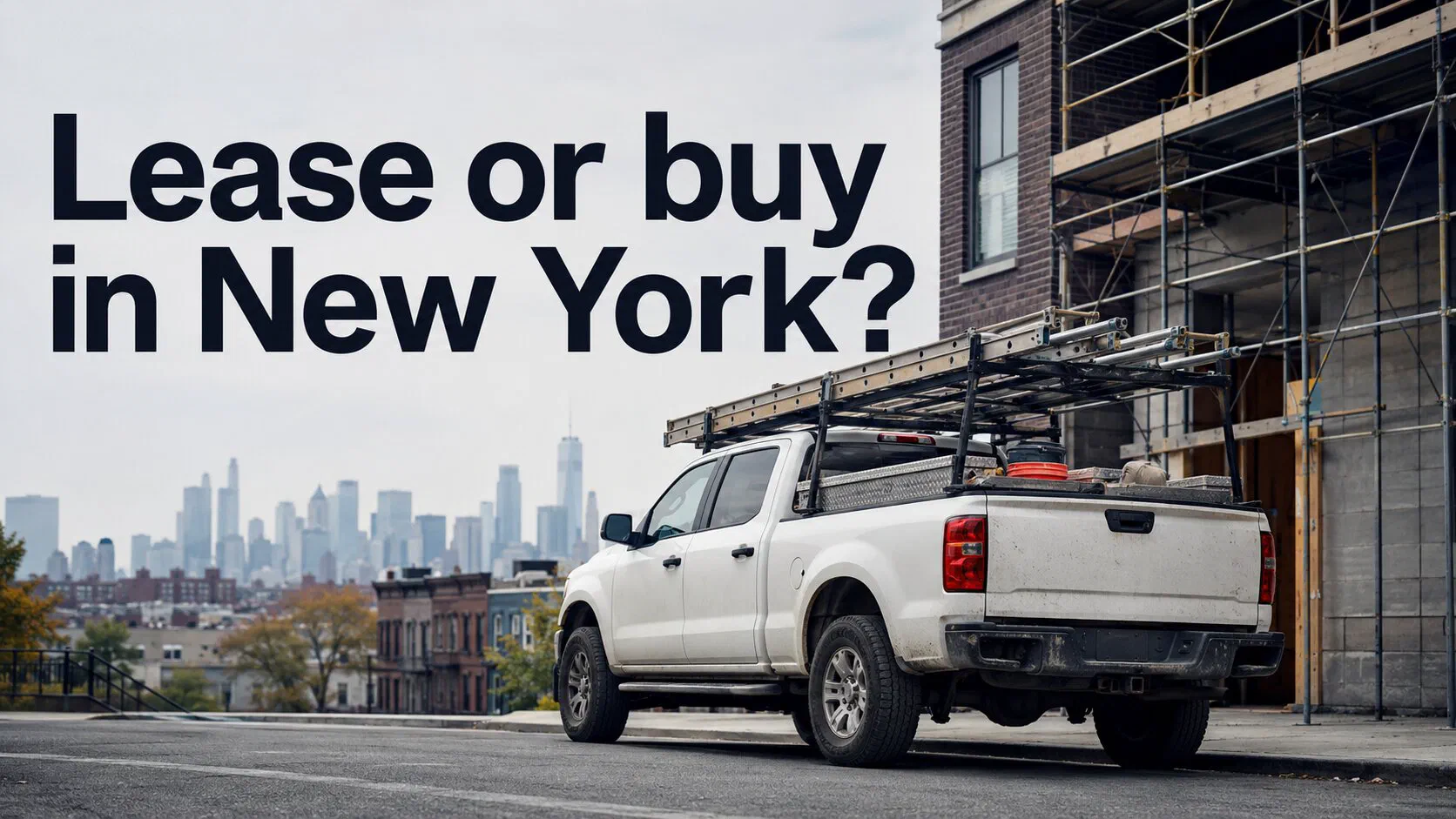 Contractor work van parked in New York