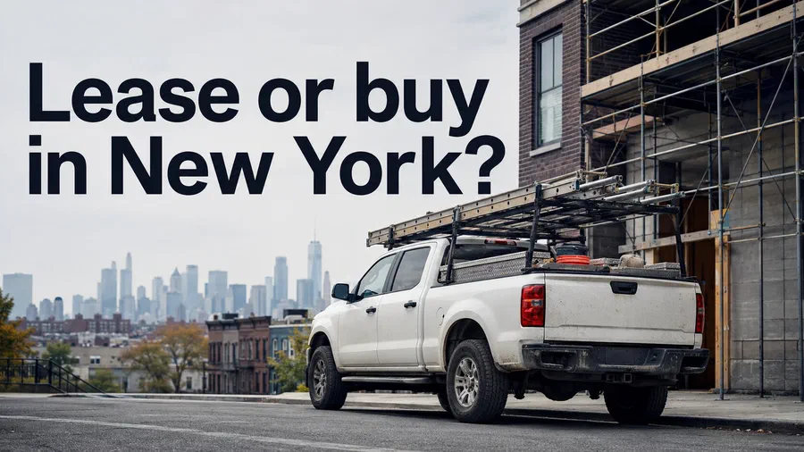 Contractor work van parked in New York