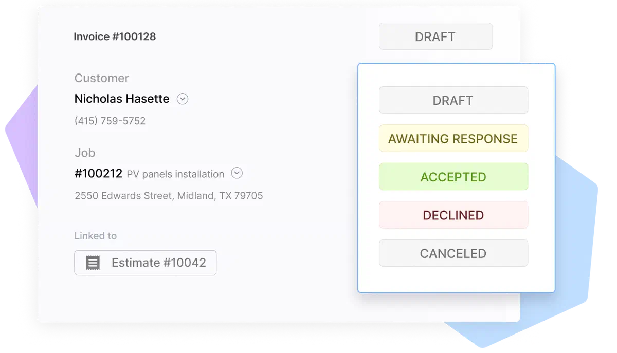 Cinderblock invoice view showing billed-to-date amount and outstanding balance for a multi-phase project.