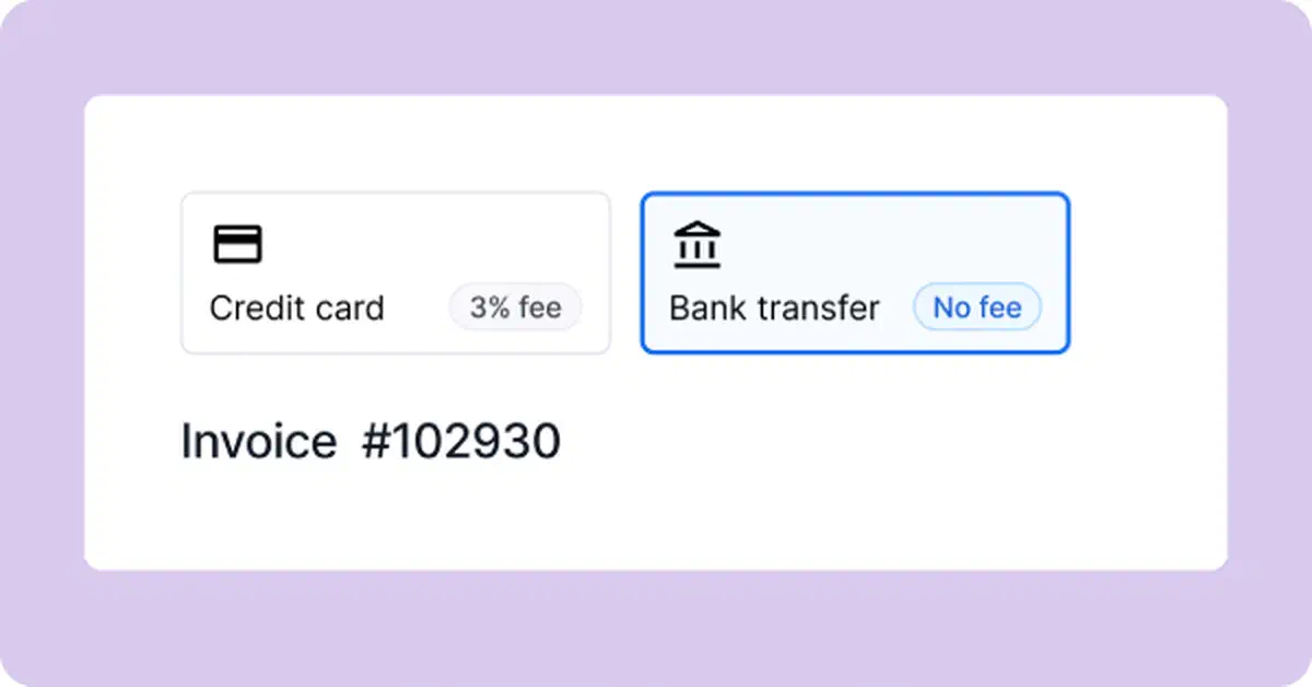 Cinderblock checkout screen showing the credit card processing fee displayed transparently to the customer.