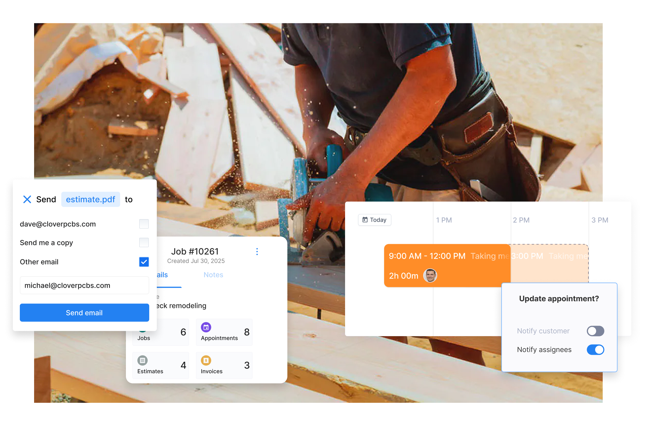 Carpentry Contractor Software – Estimates, Scheduling & Invoicing