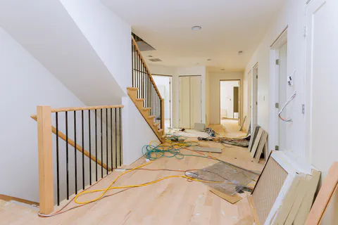 Home remodeling project in progress, managed with Cinderblock job management software.
